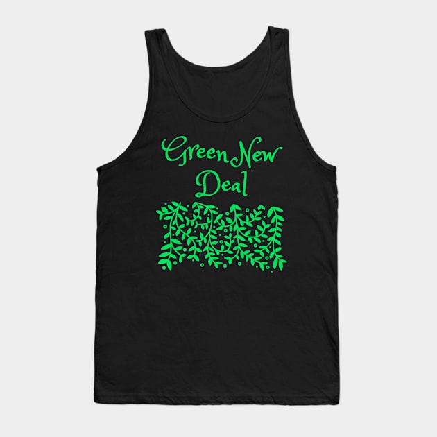 Green new deal Tank Top by Aymen designer 